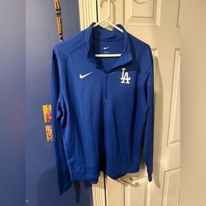 Los Angeles Dodgers Blue Nike Quarter Zip Size Large